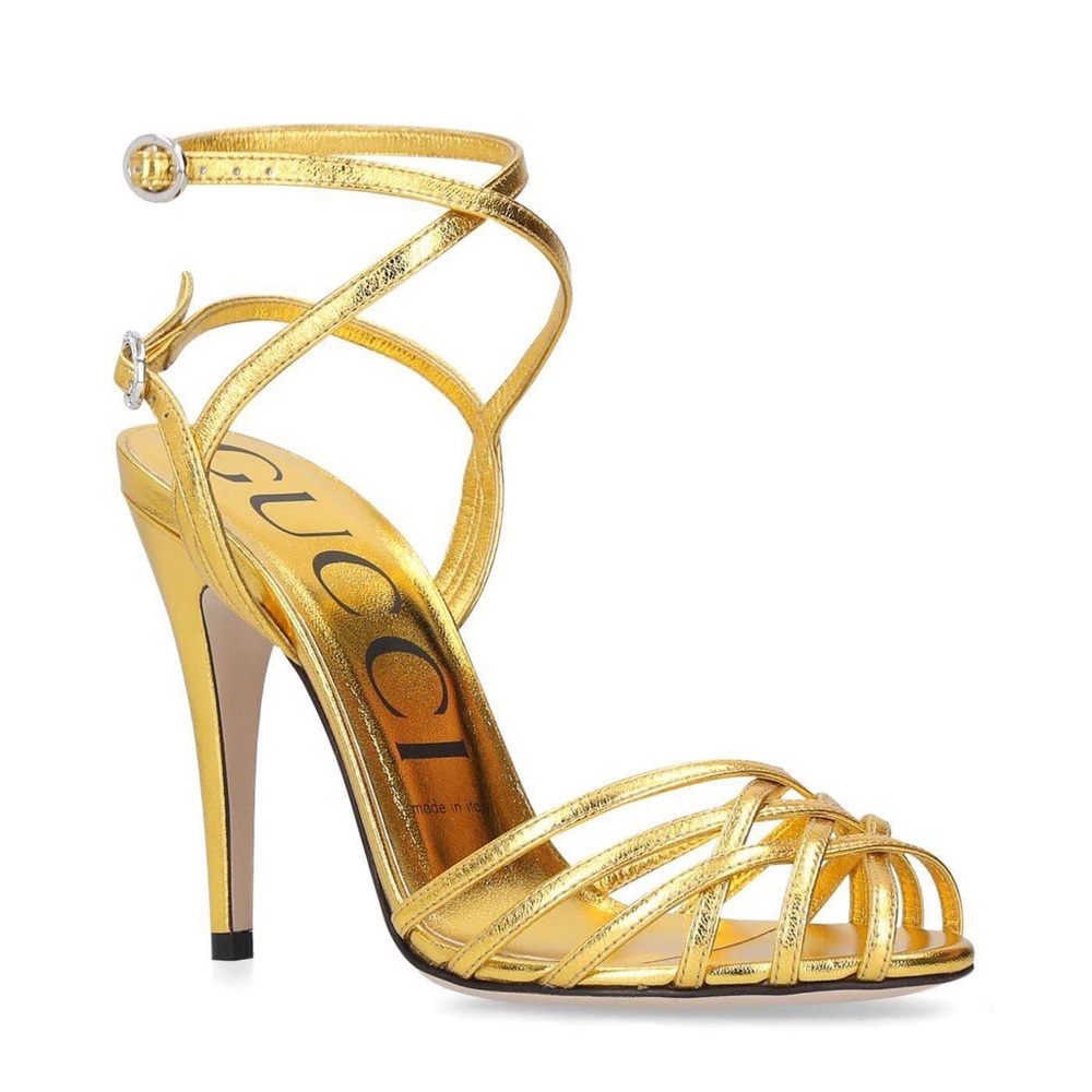 COPY - Gucci Draconia Sandals ( Napa Silk Oro Vecchio)